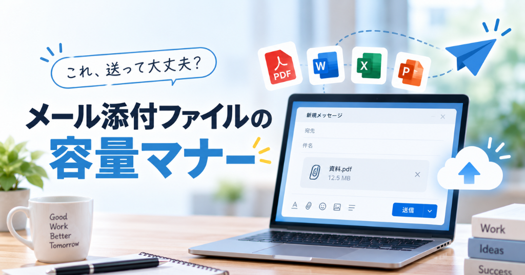 メール添付ファイルの容量は何MBまで？マナーと目安を解説