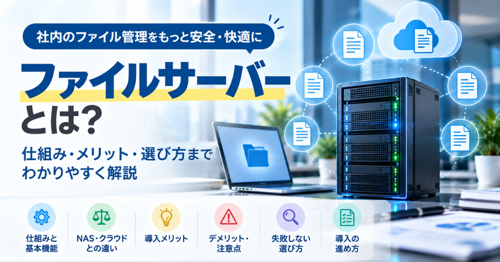 ファイルサーバーとは？NAS・クラウドとの違いと失敗しない選び方