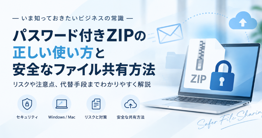zipファイルへのパスワード設定と安全な共有方法まで完全ガイド