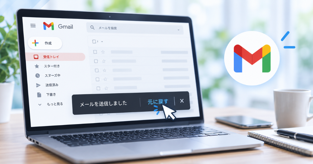 Gmailでの送信取り消し手順