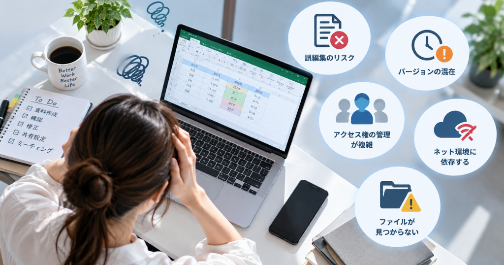 エクセル共有機能のデメリット